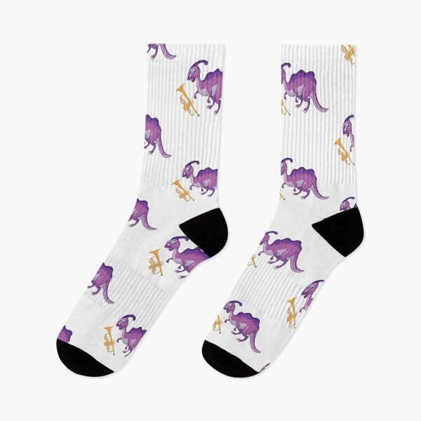 Item preview, Dinosaur Playing Trumpet ,Funny Good Purple Dinosaur Trumpet Lovers Art designed and sold by pedrored369.