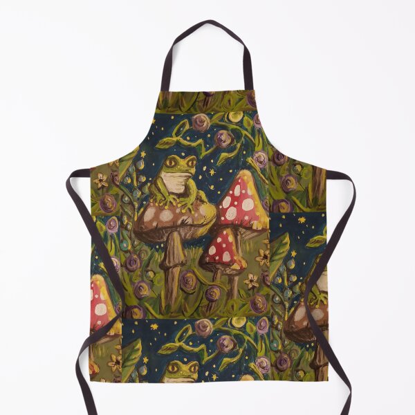 Item preview, Frog on mushroom designed and sold by CottageartbyDD.