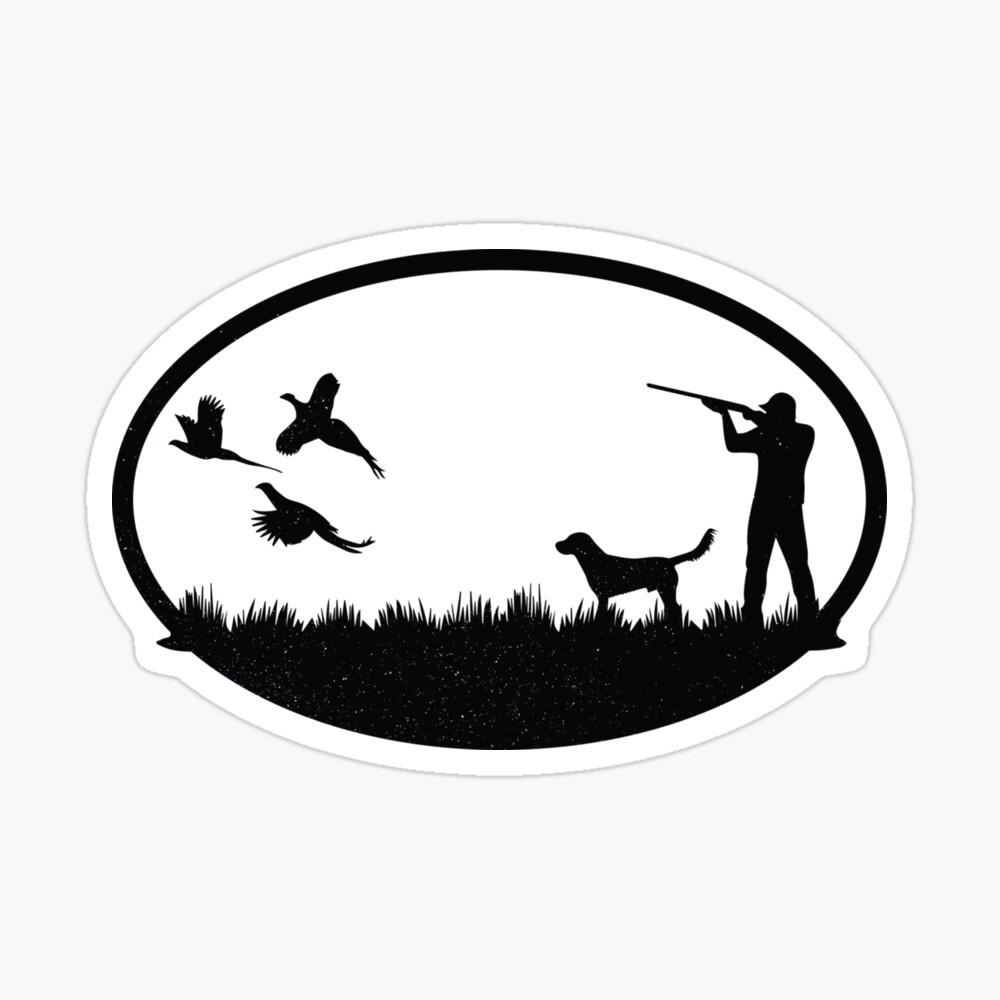 Pheasant hunter with dog Metal Print for Sale by PepaAnaRB