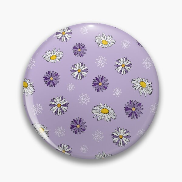 Item preview, Pastel Very Peri Purple with White and Purple Daisies Pattern designed and sold by CJAura by Claire Jane Johnson.
