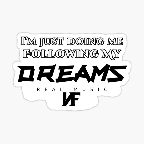 "NF Dreams lyrics" Sticker by Lottz17 Redbubble