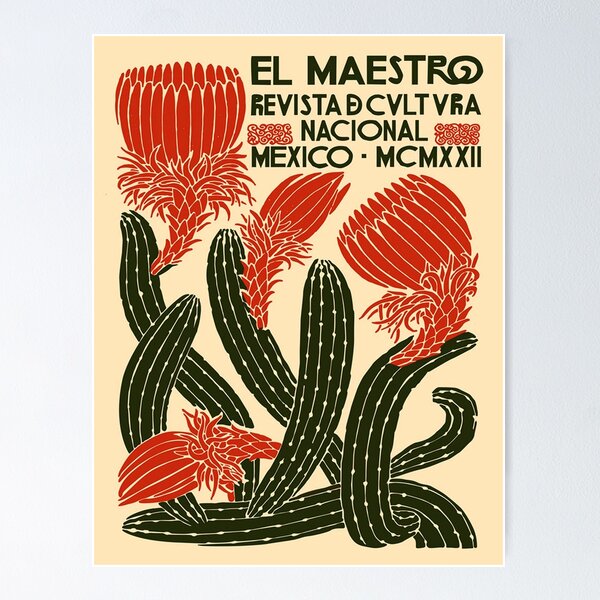 Item preview, Poster Mexican Cultural - El Maestro Revista Cultura Nacional, 1922 designed and sold by nextstepdesigns.
