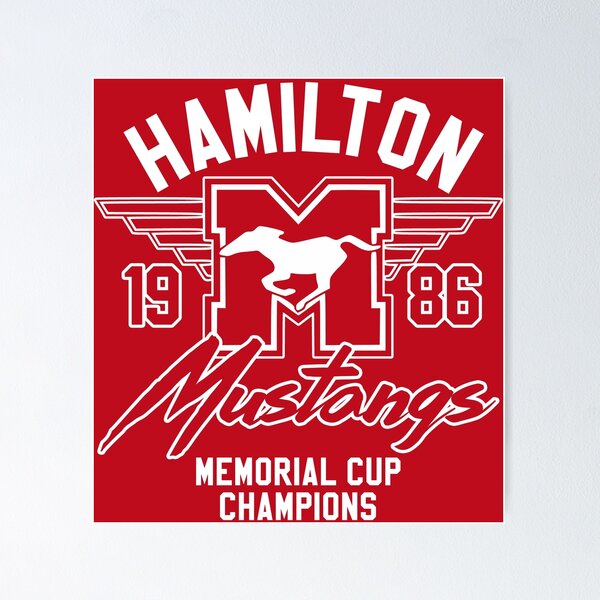 Artikel-Vorschau von Hamilton Mustangs Memorial Cup-Meister, designt und verkauft von TeeArcade84.