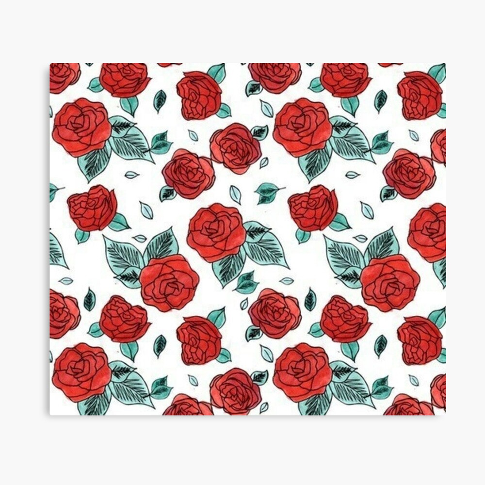 Indie Boho Red Rose Floral Aesthetic Metal Print By Arealprincess Redbubble