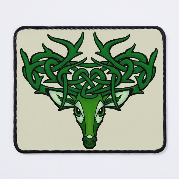 Item preview, Celtic Deer with Knotted Antlers Green designed and sold by RJKpoyp.