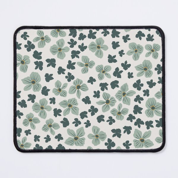 Item preview, White & Shades of Blue Cluster Floral Print designed and sold by StudioPosies.