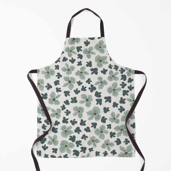 Item preview, White & Shades of Blue Cluster Floral Print designed and sold by StudioPosies.