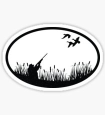 Vintage Duck Hunting Illustration Sticker