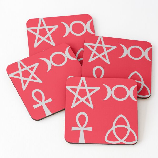 Item preview, Grey Red Pagan Symbols - Wiccan Symbols - Stickers Shirts - Goth Fashion -Pagan designed and sold by CattlettArt.