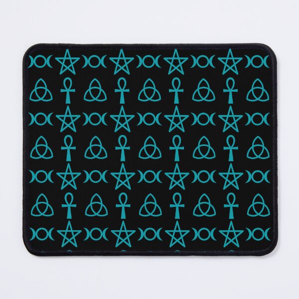 Item preview, Black Blue Pagan Symbols - Wiccan Symbols - Stickers Shirts - Goth Fashion -Pagan designed and sold by CattlettArt.