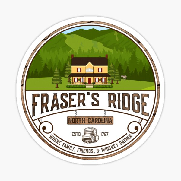 "Fraser's Ridge North Carolina Outlander House" Sticker for Sale by