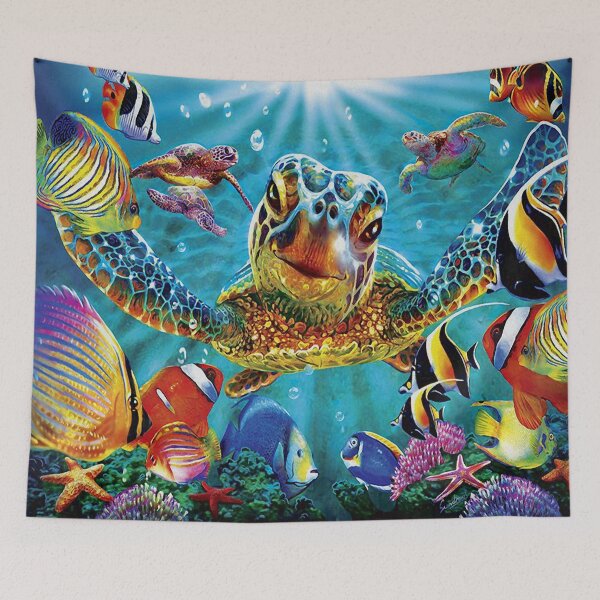 Item preview, Turtle painting in sea designed and sold by chanchan79.