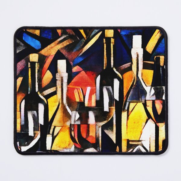 Item preview, Wine themes style cubism designed and sold by chanchan79.