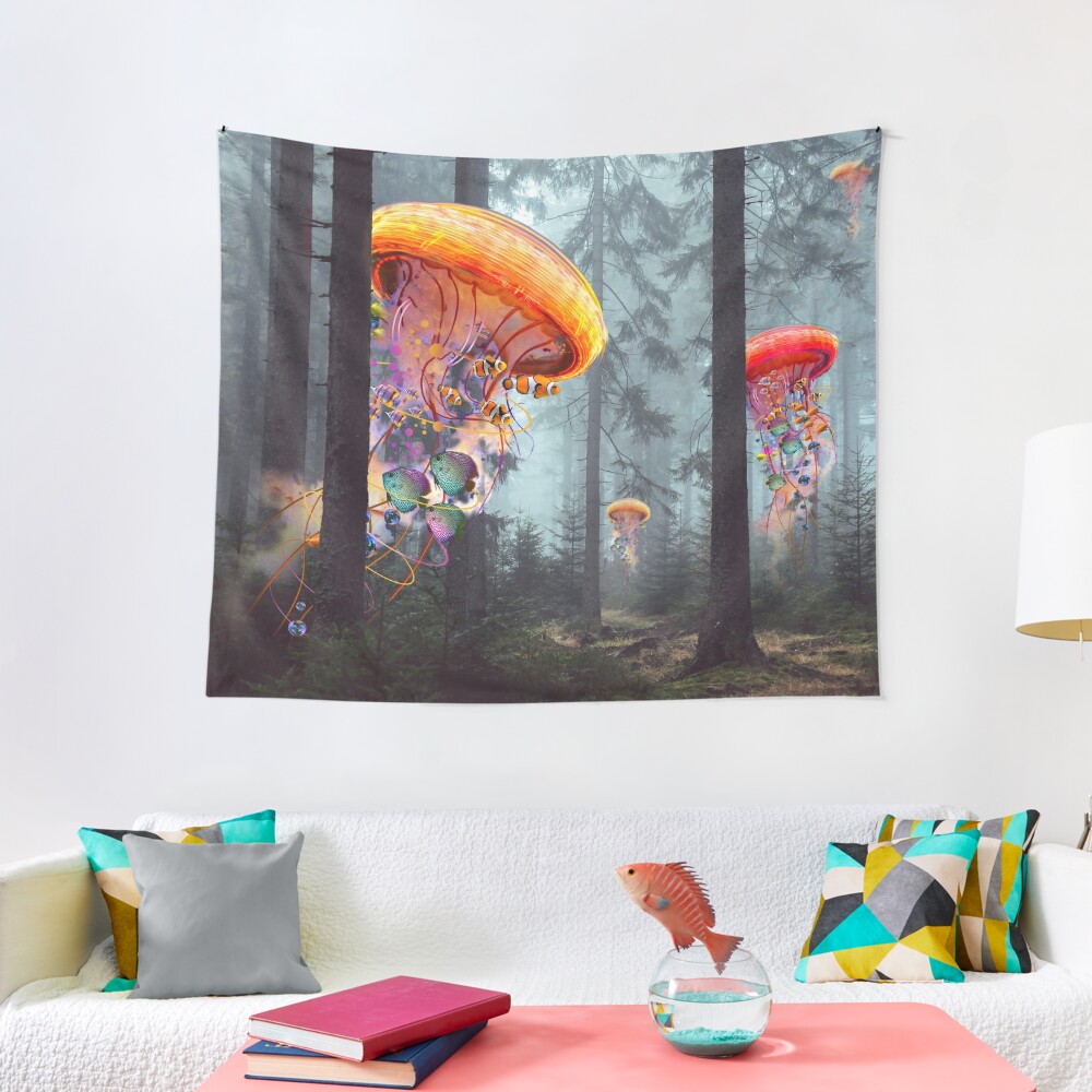 Forest of Jellyfish Worlds Tapestry