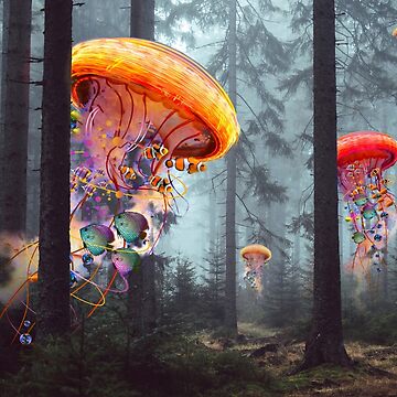 Artwork thumbnail, Forest of Jellyfish Worlds by DavidLoblaw