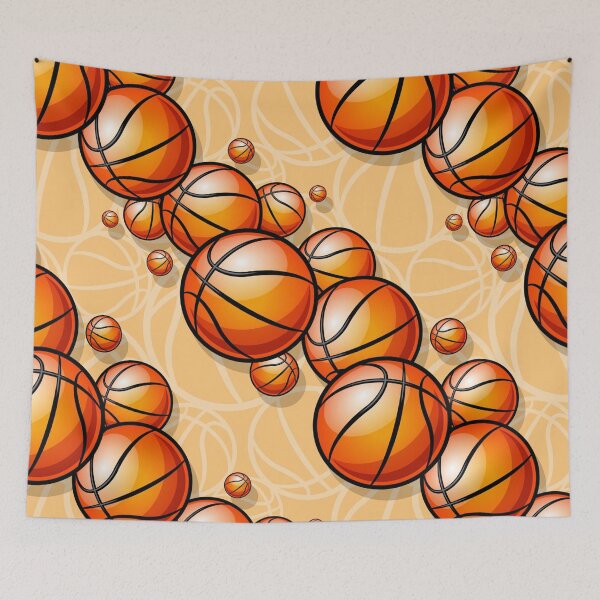 Item preview, Basketball Basket Ball Pattern Design Balls Sports designed and sold by Draculaura2009.