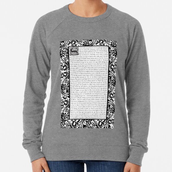 All Star by Smash Mouth - William Morris Inspired Lightweight Sweatshirt