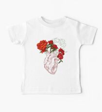 drawing Human heart with flowers Baby Tee