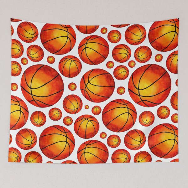 Item preview, Basketball Basket Ball Pattern Design Balls Sports designed and sold by Draculaura2009.