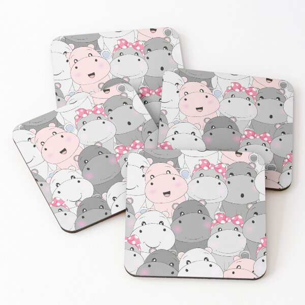 Item preview, Cute Hippo Pattern designed and sold by SweetThreads79.
