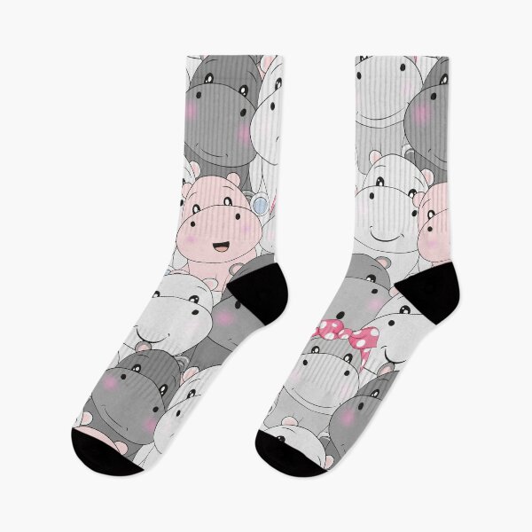Item preview, Cute Hippo Pattern designed and sold by SweetThreads79.