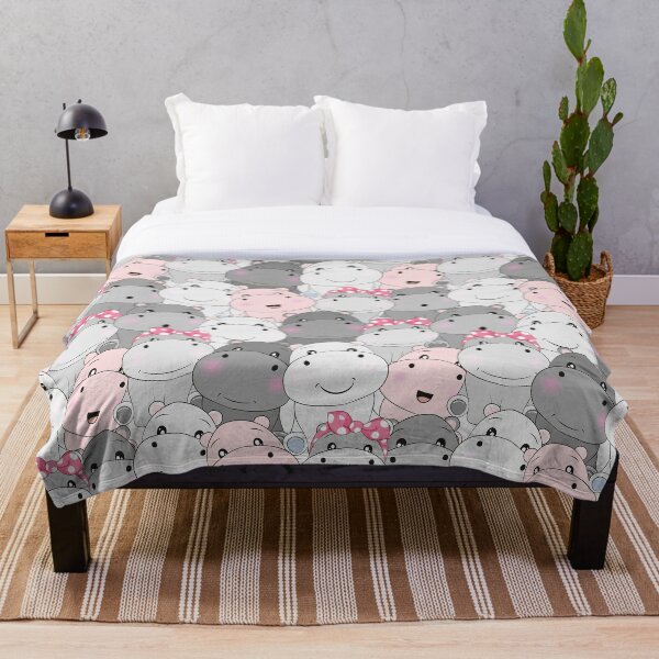 Item preview, Cute Hippo Pattern designed and sold by SweetThreads79.