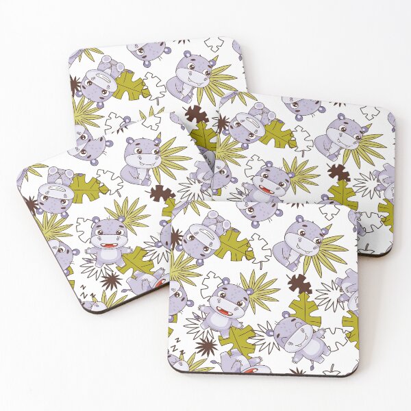 Item preview, Cute Hippo With Leaves designed and sold by SweetThreads79.