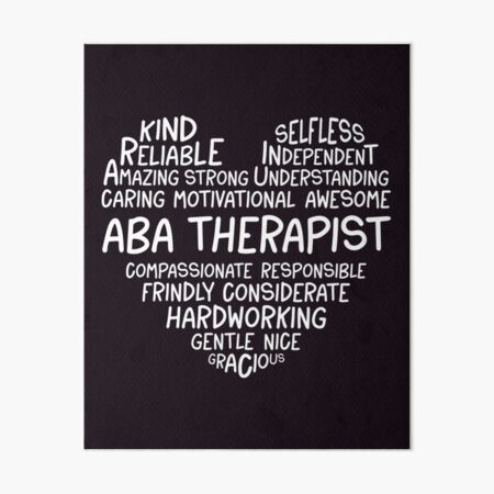 Aba Therapist Heart Aba Therapy  Art Board Print for Sale by