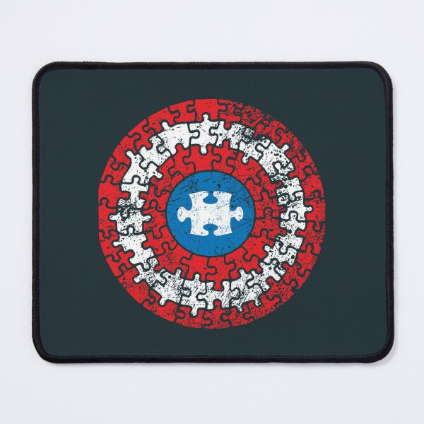 Item preview, Autism Awareness Captain Autism Puzzle Shield   designed and sold by KNNew.