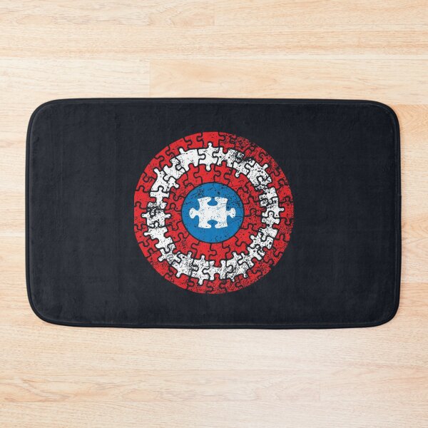 Item preview, Autism Awareness Captain Autism Puzzle Shield   designed and sold by KNNew.
