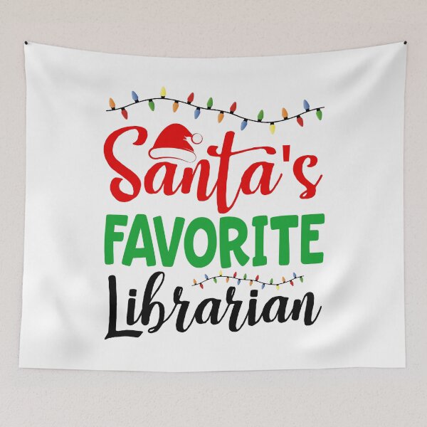 Item preview, Santa's Favorite Librarian designed and sold by Bendthetrend.