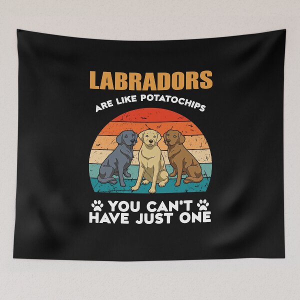 Item preview, Labradors are Like Potatochips You Can't Have Just One, Labrador Retriever, Retro Vintage Sunset, Dog Lover Gifts designed and sold by FreDricKawillia.