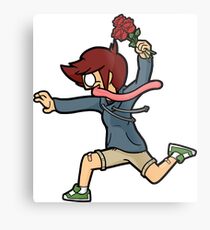 Kid Running 2 - Cartoon Drawing Metal Print