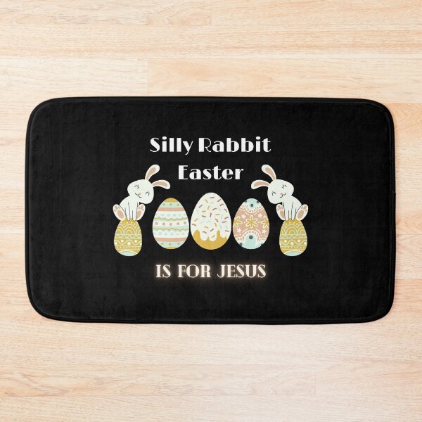 Item preview, "Silly Rabbit Easter is for Jesus" with patterned eggs celebrating happy Easter and holy week with cute bunnies   designed and sold by Marina  Nagi (Inspire Ville).