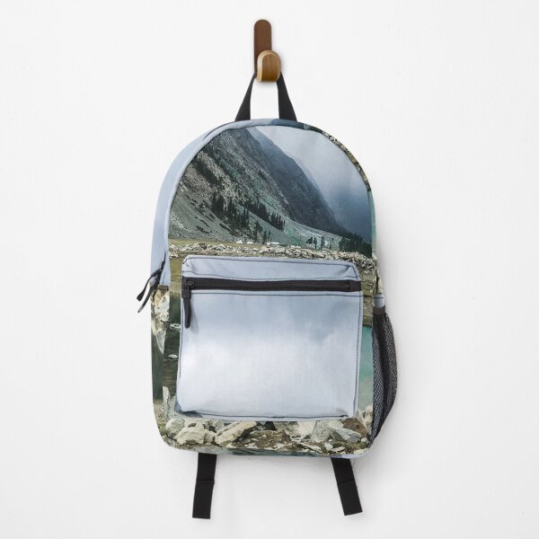 Item preview, Calm Water Lake Clouds Rocky Mountains designed and sold by Saim-Photos.