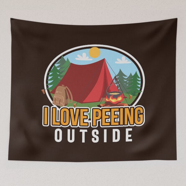 Item preview, I Love Peeing Outside | Camping | Hiking Retro designed and sold by KrisSidDesigns.