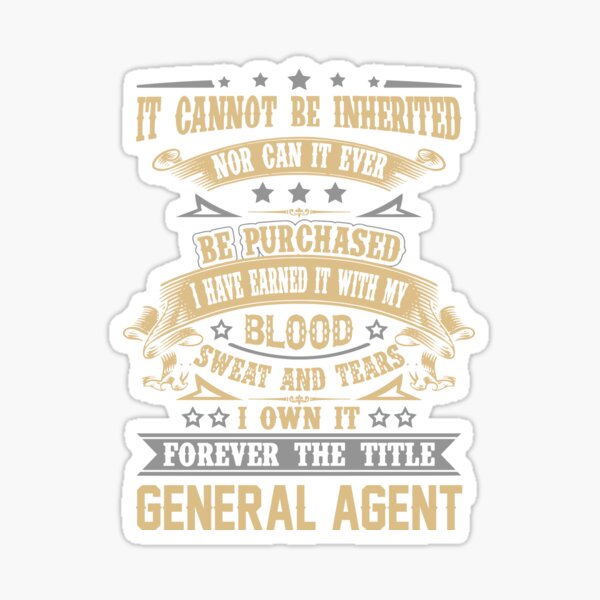 Item preview, General Agent T Shirt - Forever The Title Job Gift Item Tee designed and sold by celiagomez456.
