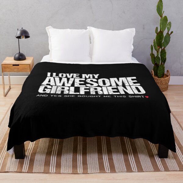 Item preview, I Love My Awesome Girlfriend Boyfriend Couples Bf Matching  designed and sold by laurenm233.