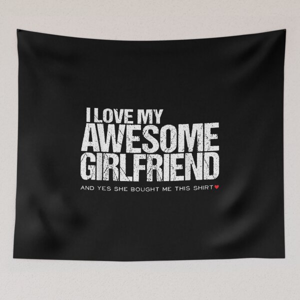 Item preview, I Love My Awesome Girlfriend Boyfriend Couples Bf Matching  designed and sold by laurenm233.