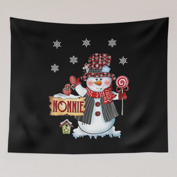 Item preview, Nonnie Snowman Christmas Candy Cane Red Plaid Santa  designed and sold by laurenm233.