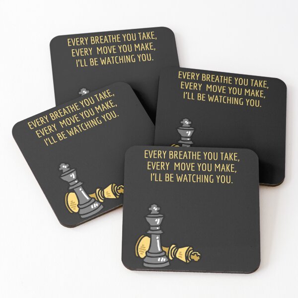 Item preview, Every Breath You Take, Every Move You Make, I ll Be Watching You-Chess Player-Chess Lover-Every Breath You Take-Song Lyrics designed and sold by SighFly52.