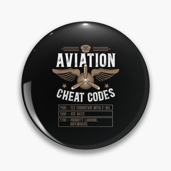 Item preview, Airplane Pilot Vintage Aviation Cheat Codes 7500 Fly  designed and sold by laurenm233.