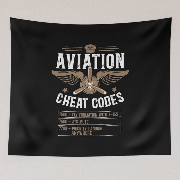 Item preview, Airplane Pilot Vintage Aviation Cheat Codes 7500 Fly  designed and sold by laurenm233.