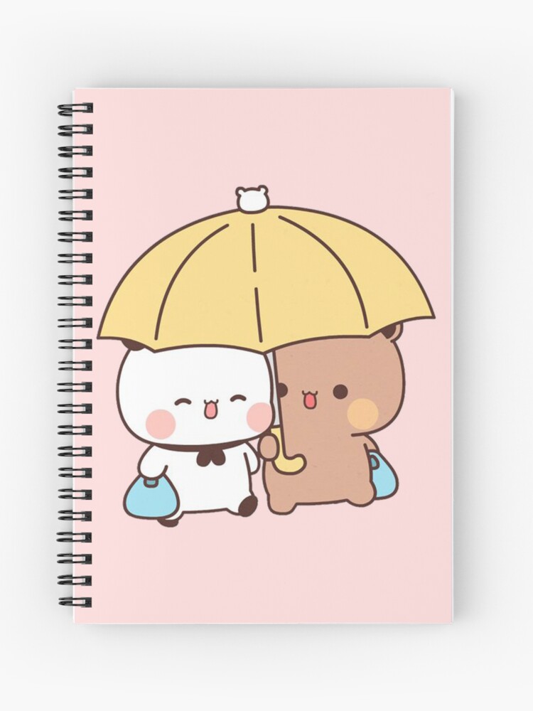 Bubu and Dudu Lovely Couple, Cute Couple Bear and Panda Spiral Notebook  for Sale by Collins Gonzales