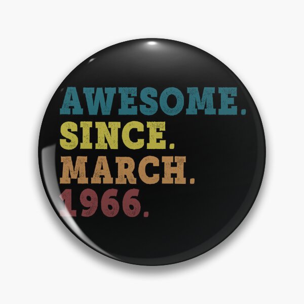 Item preview, Awesome Since March 1966 Retro Vintage 56th Birthday Gift designed and sold by designbychow.