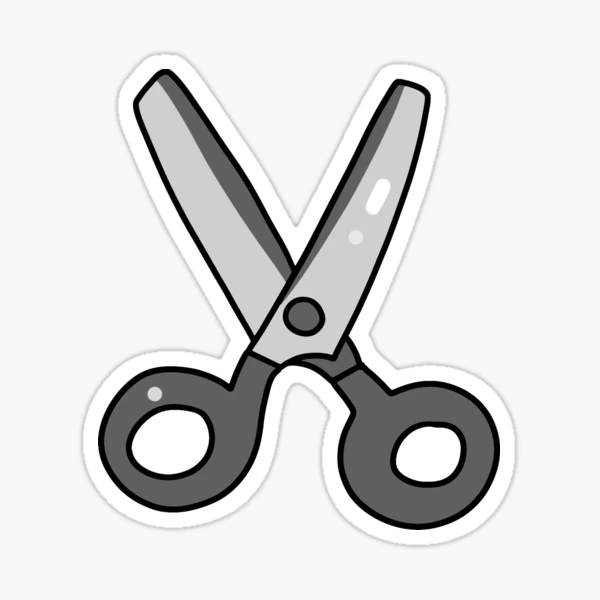 Cute Scissors Sticker for Sale by BunNcurry