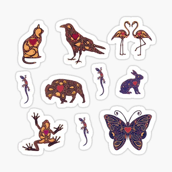 Item preview,  Folk Art Animals designed and sold by EmyBeeDesigns.