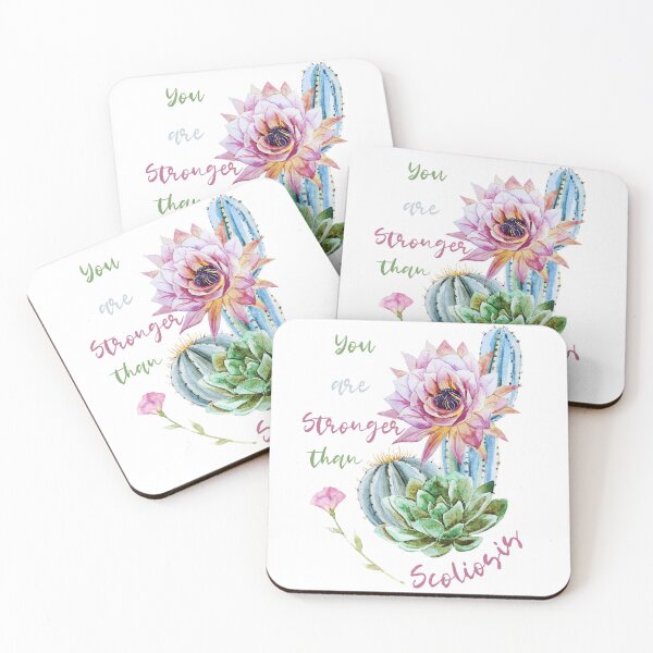 Artikelvorschau, Sie sind stärker als Skoliose Cactus Design entworfen und verkauft von hopescoliosis.