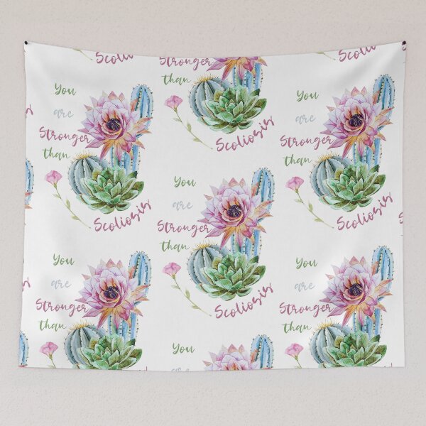 Aperçu de l'œuvre Vous êtes plus fort que la scoliose Cactus Design créée et vendue par hopescoliosis.