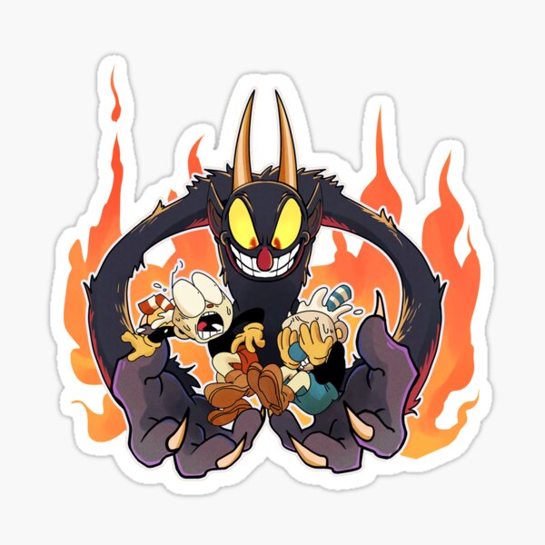 El diablo de Cuphead Póster Pegatina